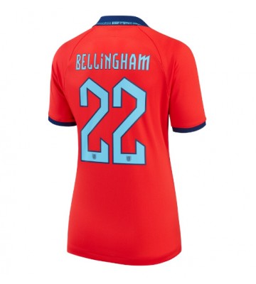 England Jude Bellingham #22 Replika Udebanetrøje Dame VM 2022 Kortærmet